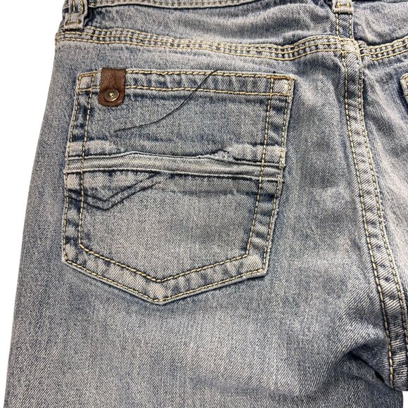 Rank 45 Mens Denim Jeans 32x34 Straight Leg Classic Cowboy Medium Wash Stretch - Picture 10 of 16